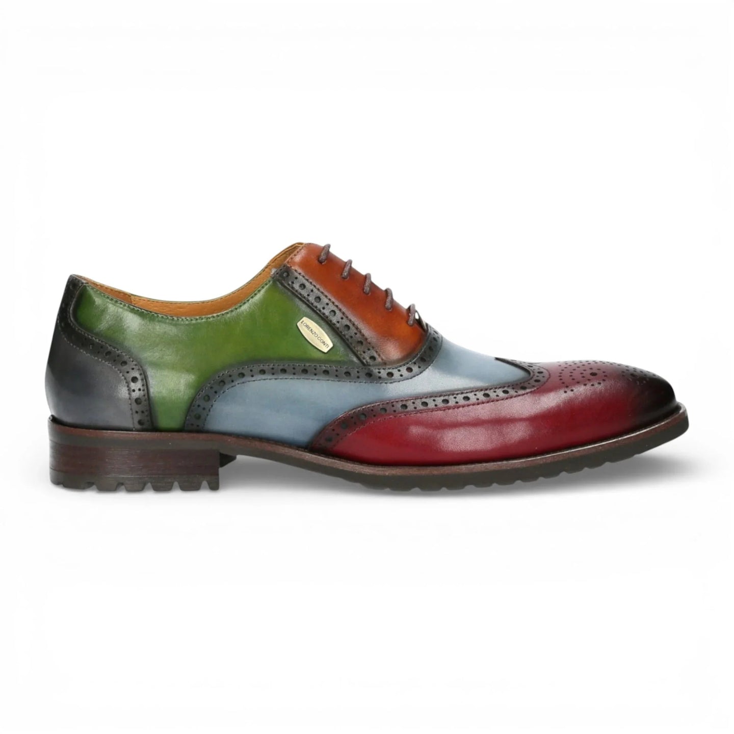 Antonin 01 - meeste mustad burgundiapunased nahast Oxfordi kingad