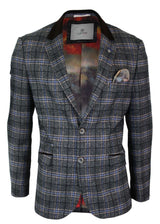 Cavani Archie - meeste vintage tviidruuduline bleiserjakk - must