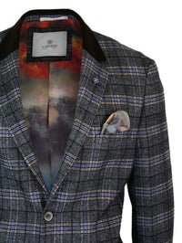 Cavani Archie - meeste vintage tviidruuduline bleiserjakk - must