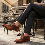 Arlo - meeste pruunid nahast tviidist brogue-kingad