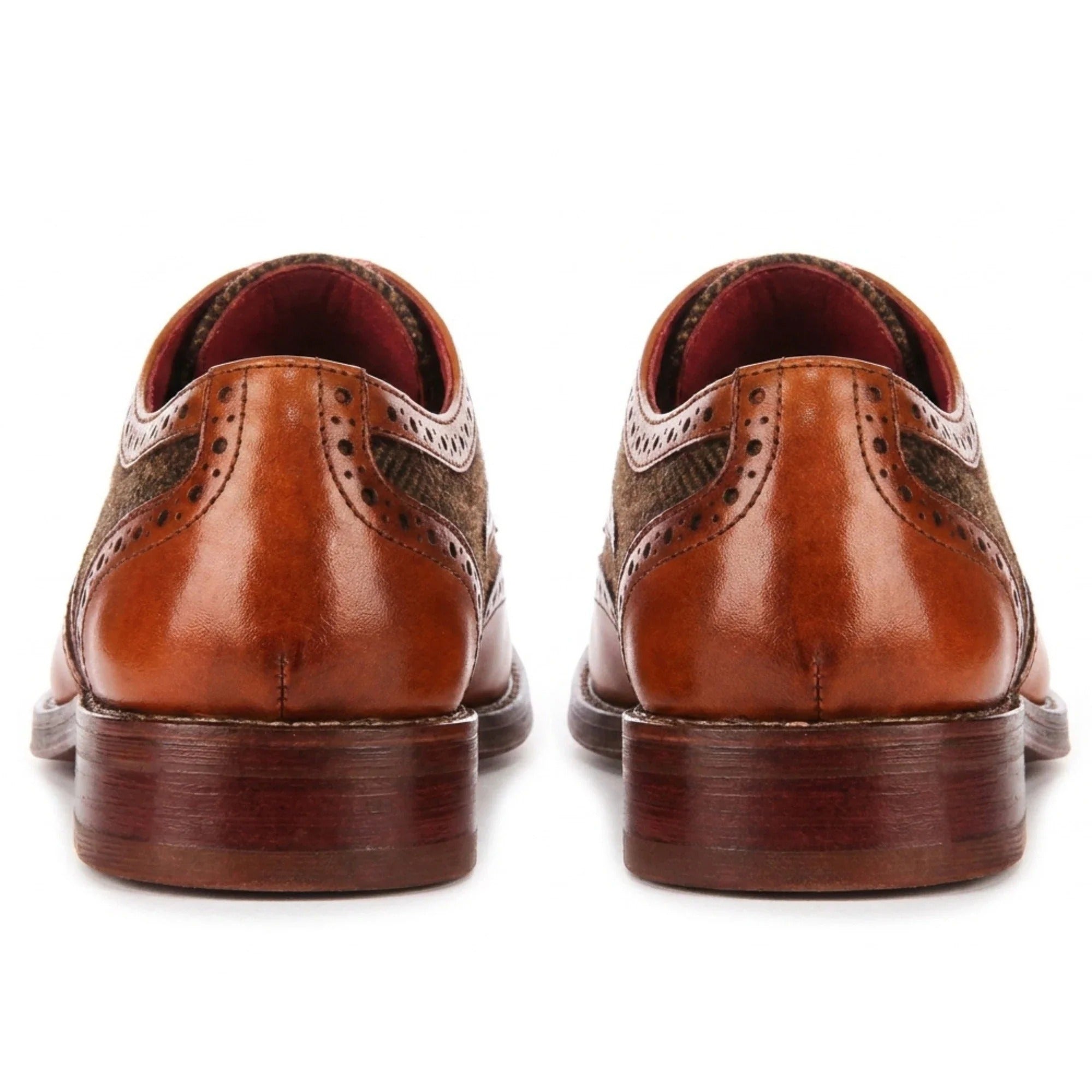 Arlo - meeste pruunid nahast tviidist brogue-kingad