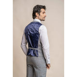 Arriga - meeste hallikassinine ruuduline vest