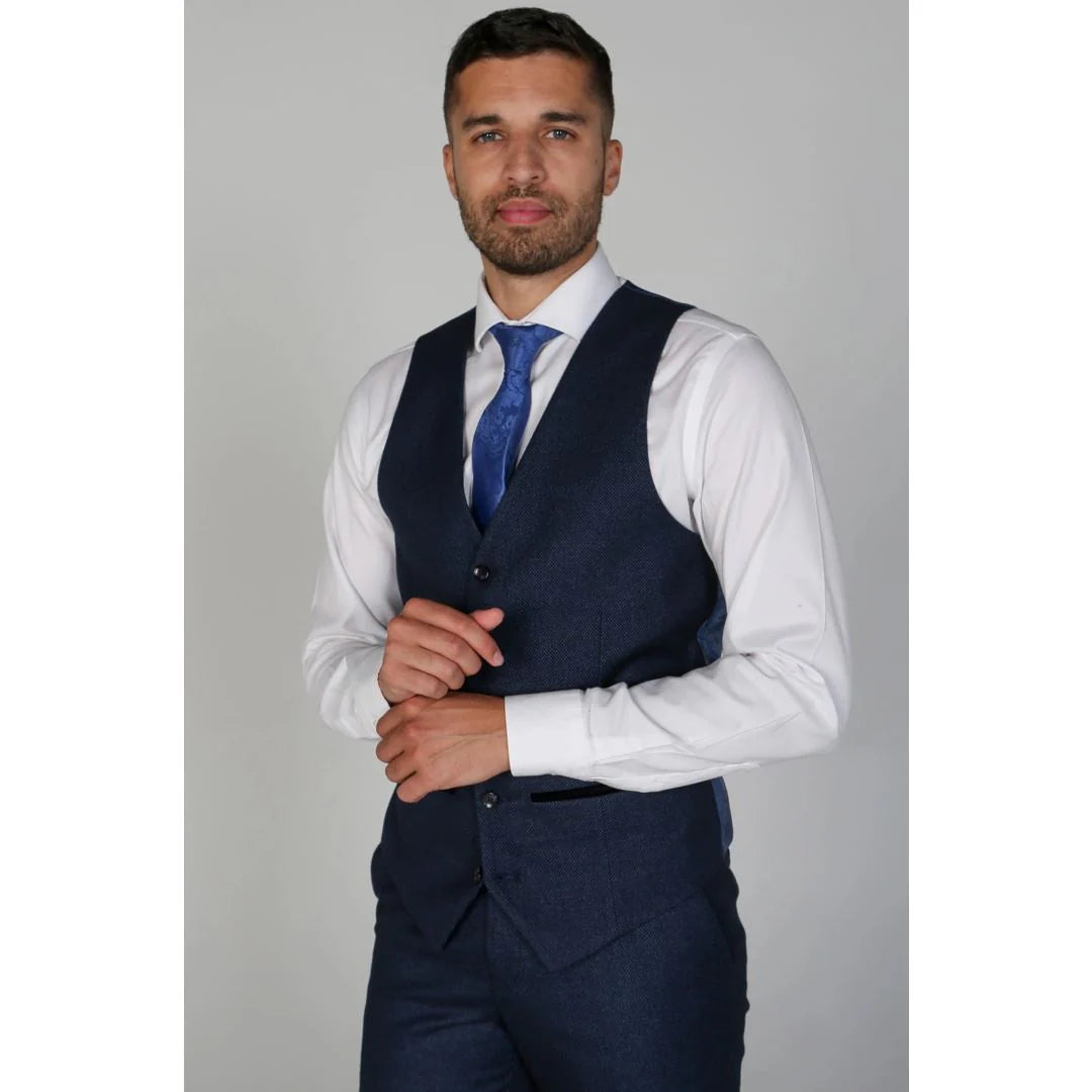 Arthur - meeste Birdseye tumesinine vest