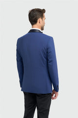 Aspen - meeste sinine kaheosaline sallkraega smokinguülikond