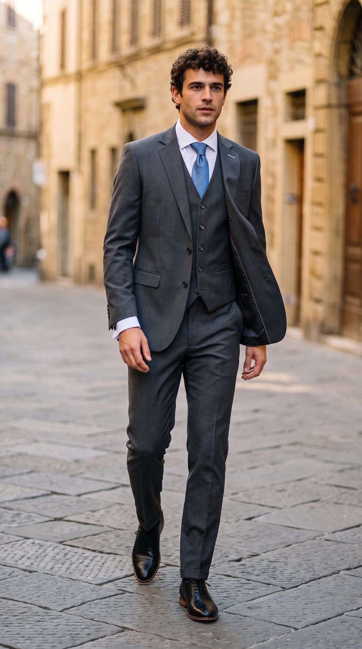 Look #824 styled with Bond - meeste söehall kolmeosaline rätsepatööna valminud ülikond