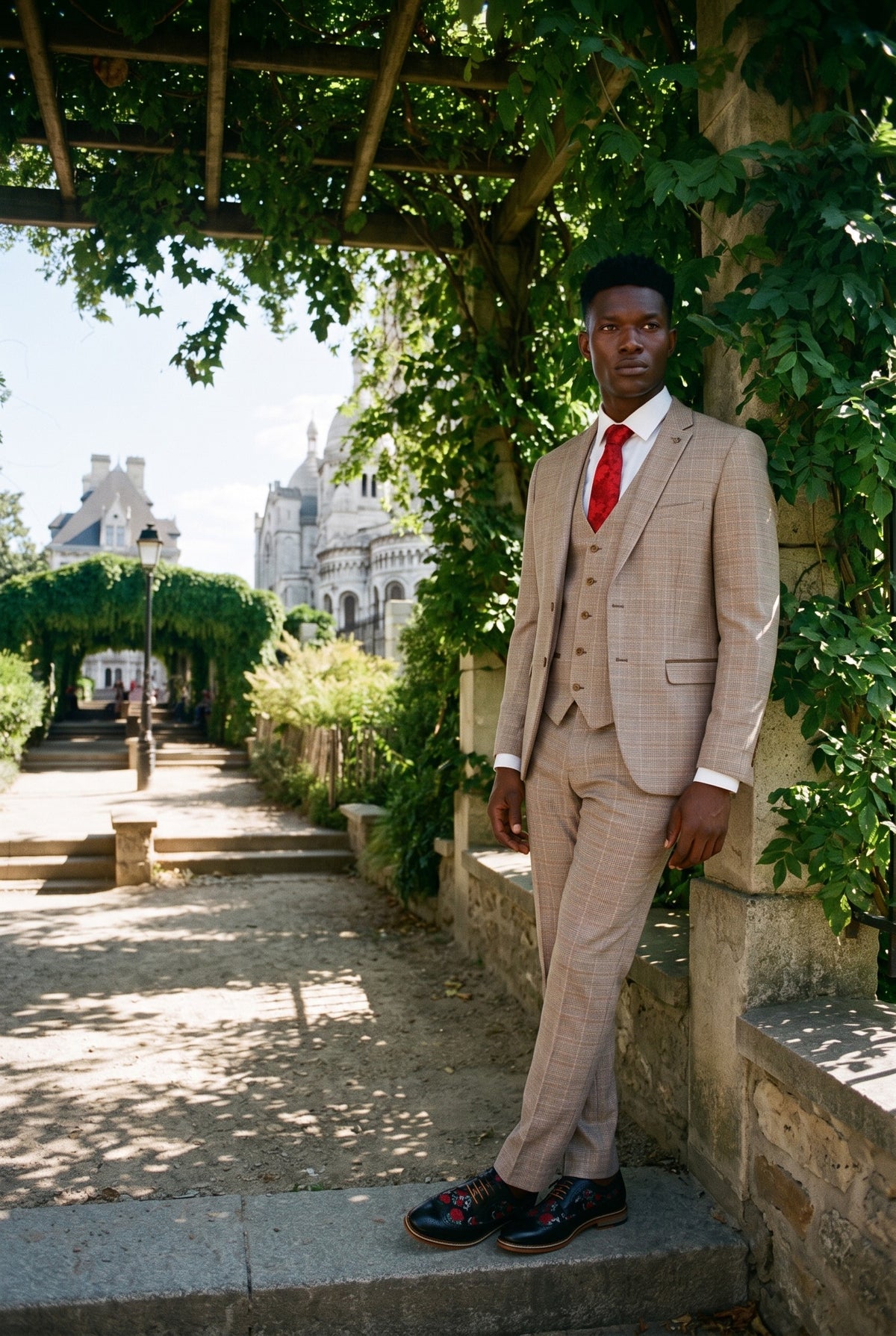 Look #215 styled with Paul Andrew Holland - meeste ruuduline tviidülikond beežpruun kolmeosaline pulma- ja lõpupidulik vintage retro klassikaline
