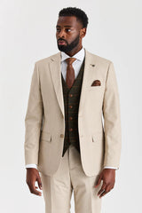 Belmonti beež ülikond ja Harris Green Tweed vest
