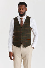 Belmonti beež ülikond ja Harris Green Tweed vest