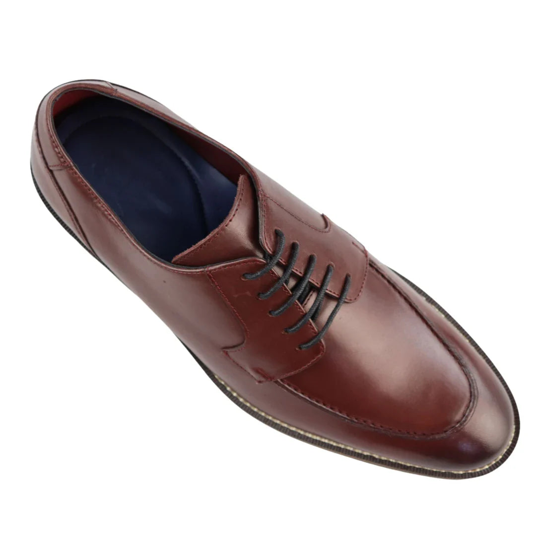 Meeste ehtsast täisnahast mustad õlapaeltega Derby kingad, elegantsed, vabaaja, burgundiavärvi, veinipunane, klassikalised, vintage stiilis