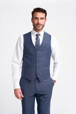 Bond - meeste tumesinine ruuduline vest