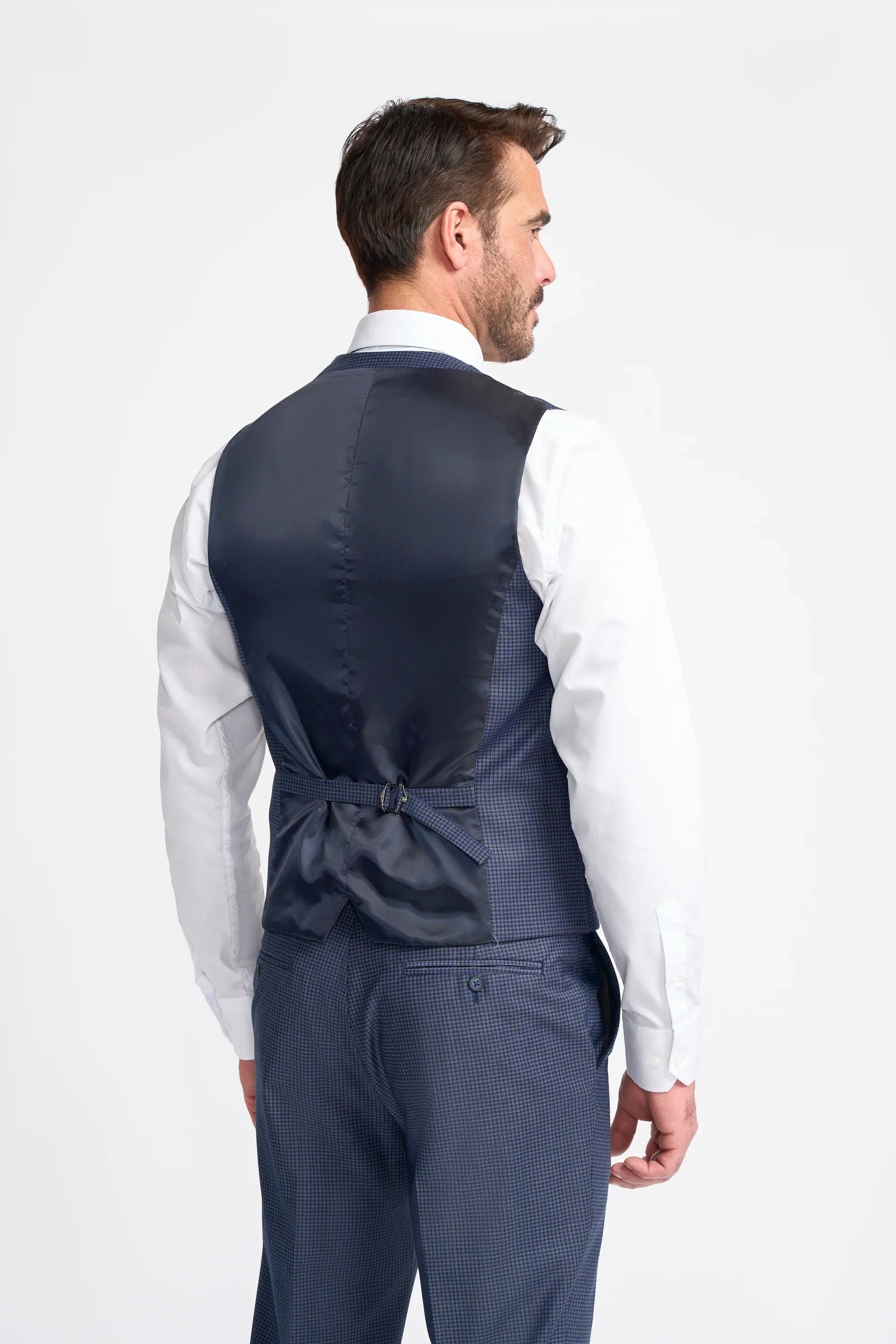 Bond - meeste tumesinine ruuduline vest