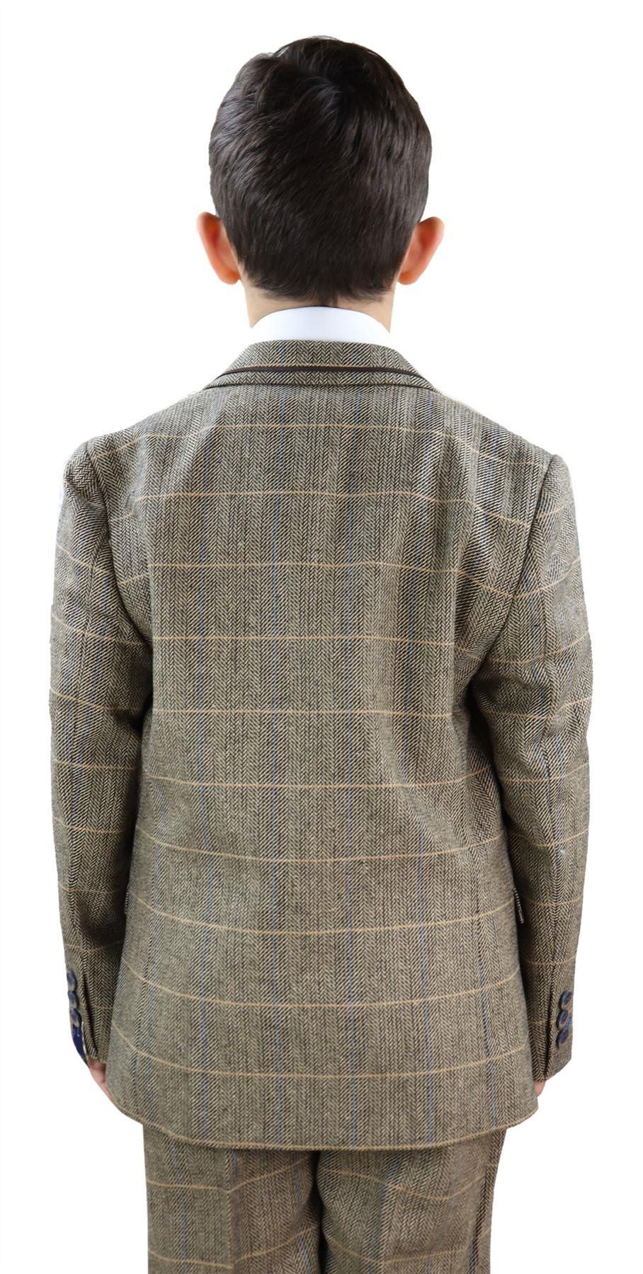 Poiste helepruuni värvi tviidülikond - Peaky Blinders Suit Albert