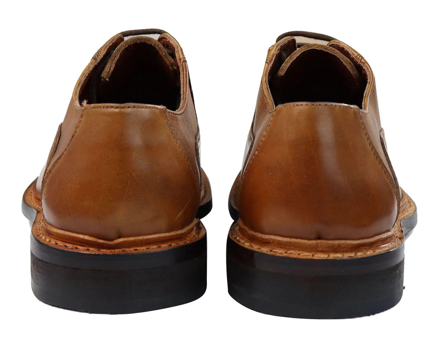 Meeste brogue Oxfordi kingad, helepruunid, mustad paeltega nahast, Goodyeari vöödega