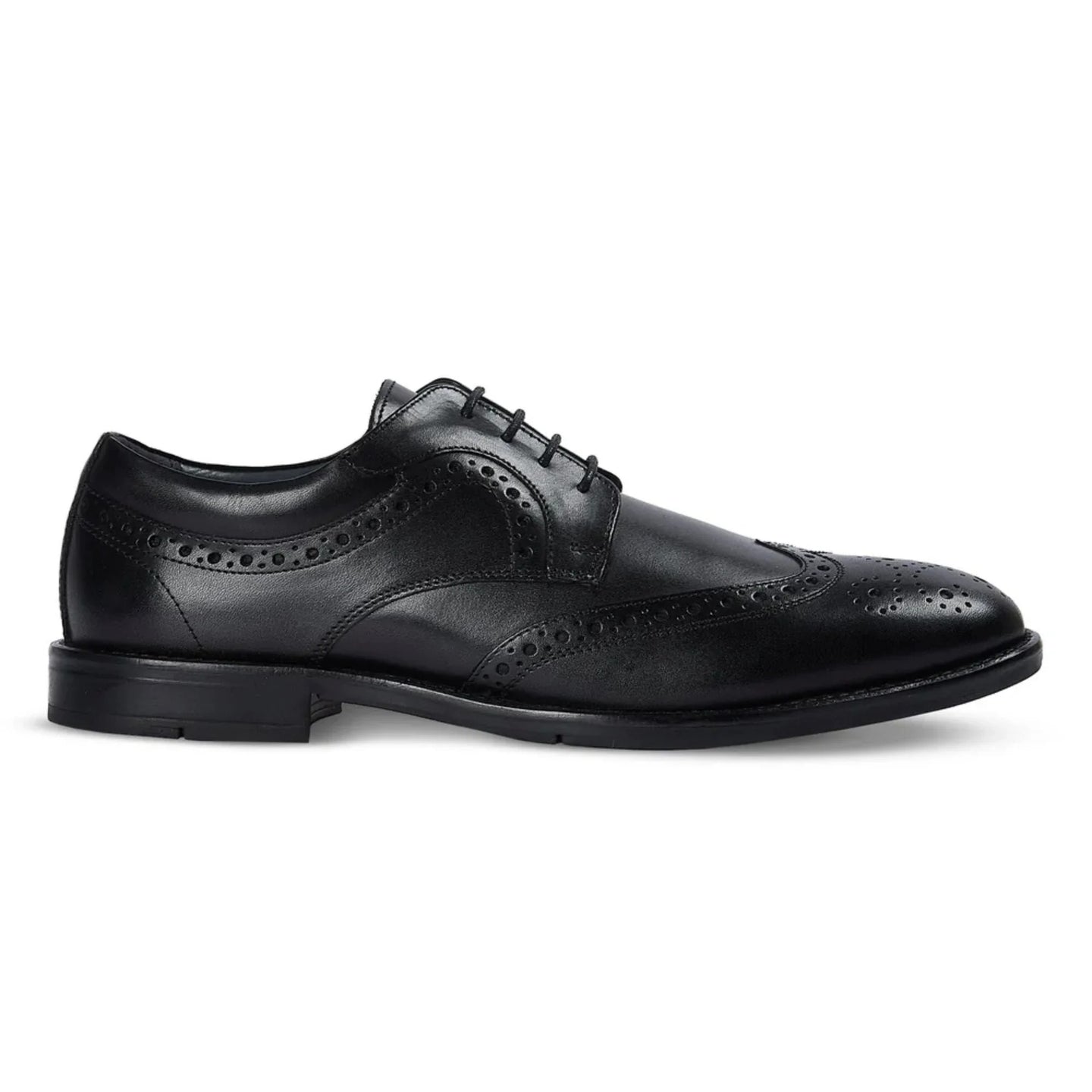 Cambridge - meeste mustad tiivakujulised brogue-taldrikuga Derby kingad