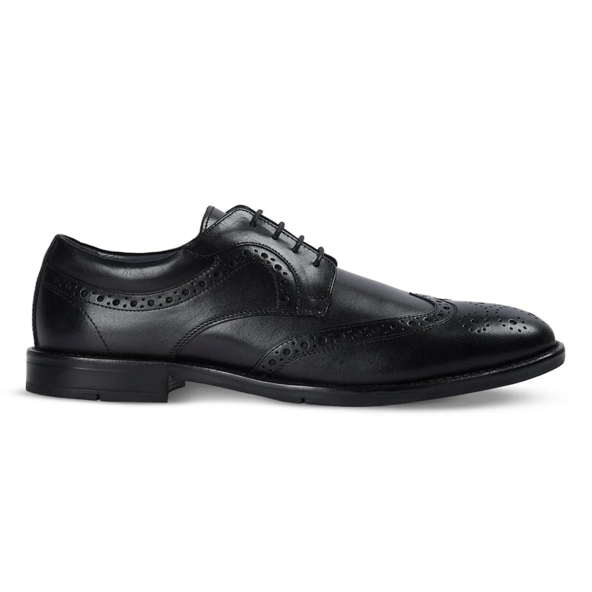 Cambridge - meeste mustad tiivakujulised brogue-taldrikuga Derby kingad