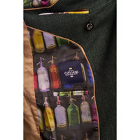 Caridi - meeste kaheosaline oliivroheline kaherealine ülikond