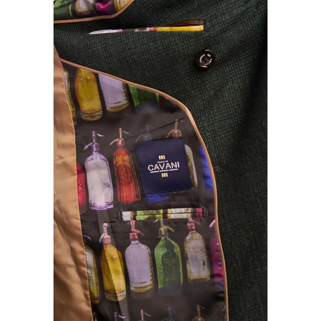 Caridi - meeste kaheosaline oliivroheline kaherealine ülikond