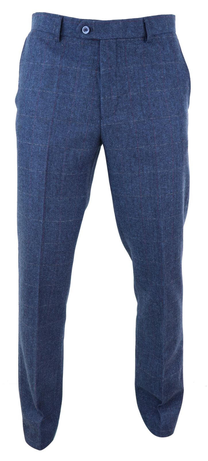 Meeste sinised ruudulised tviidpüksid - Cavani Carnegi