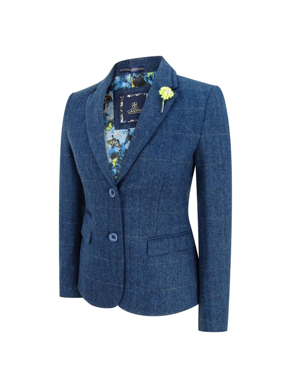 Naiste sinine tviidist pidulik bleiser