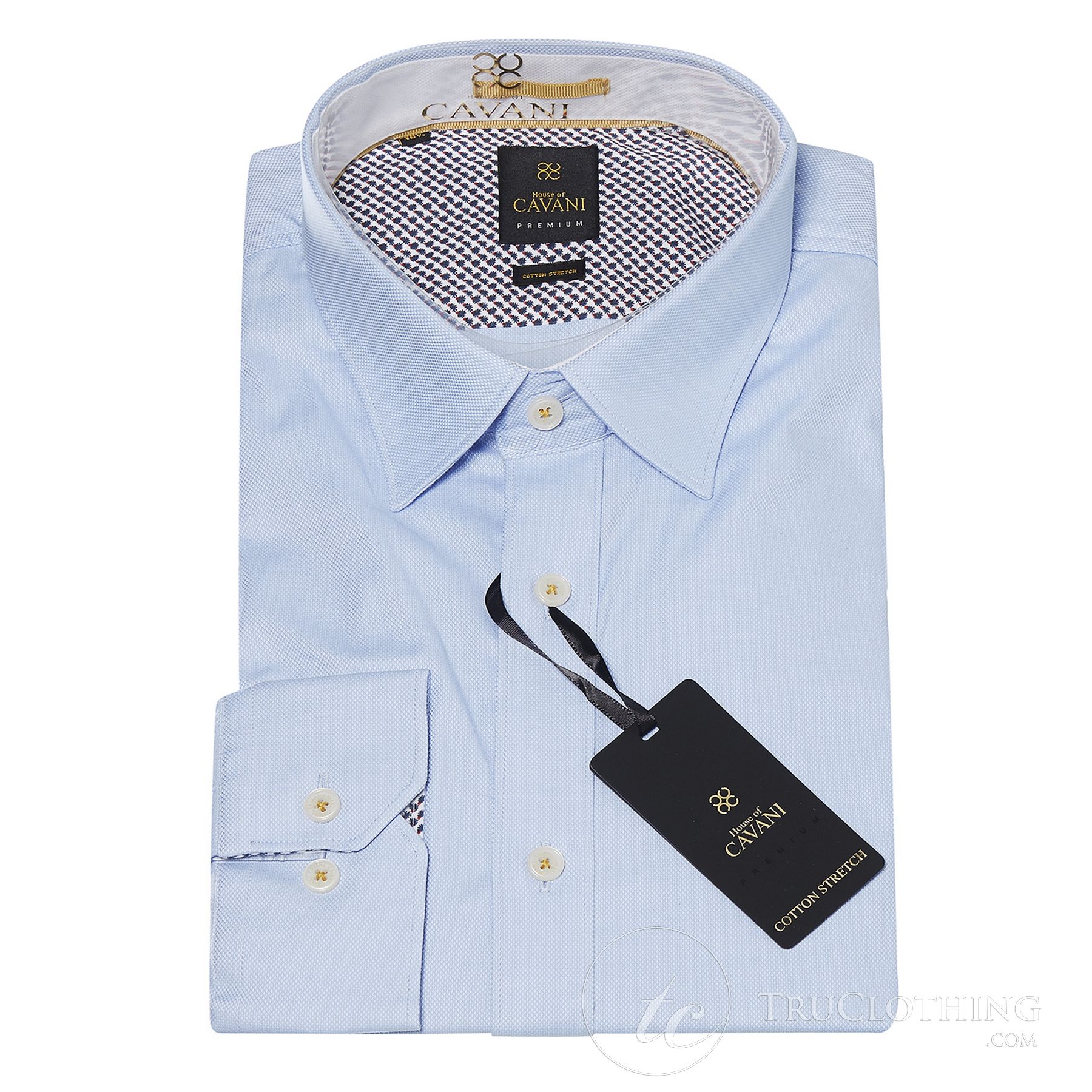 Cavani CV-65 - meeste puuvillane veniv elegantne särk - must/sinine/tumesinine/roosa/valge