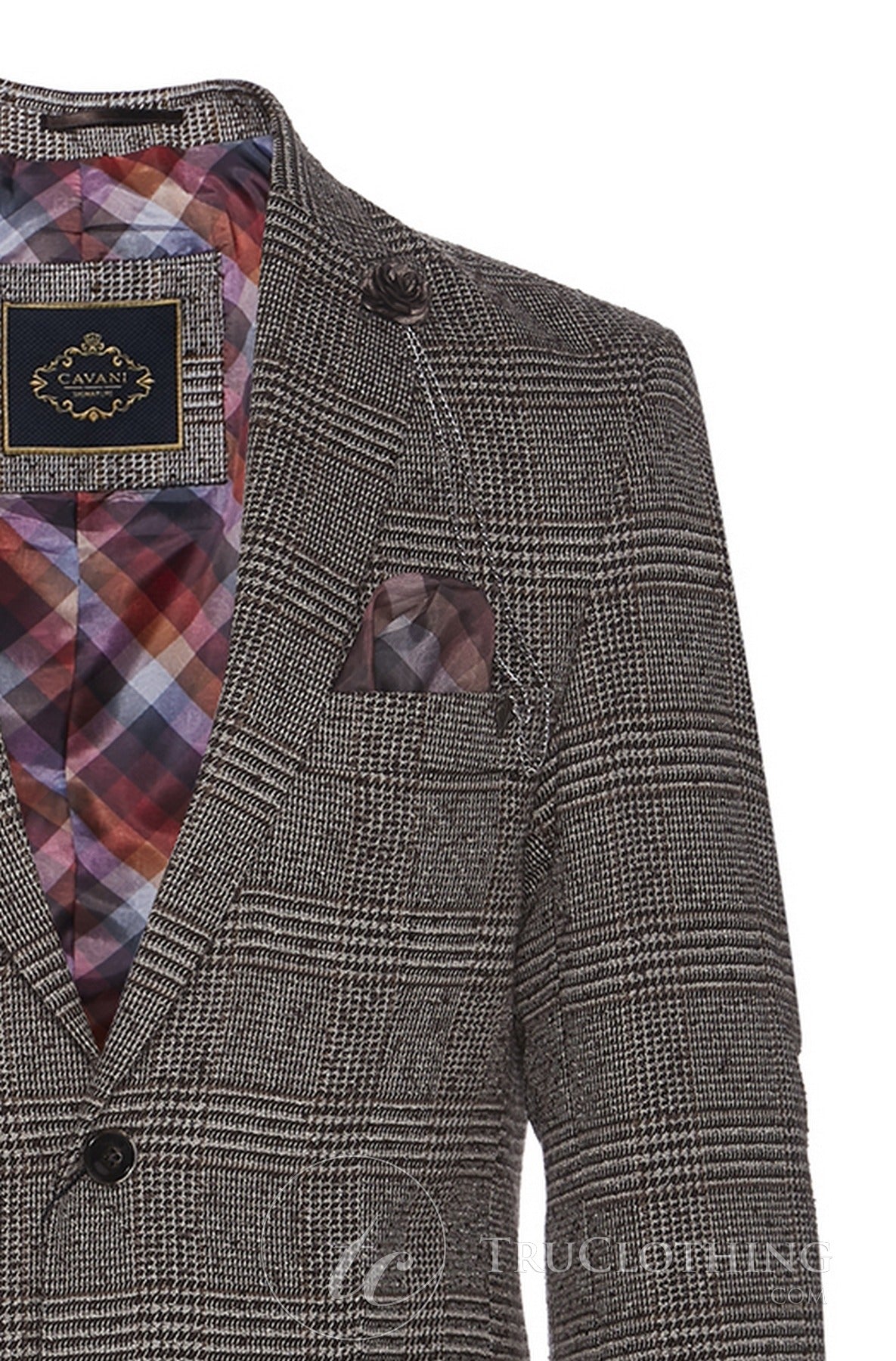 Cavani Dominic - meeste pruun elegantne vintage-bleiser