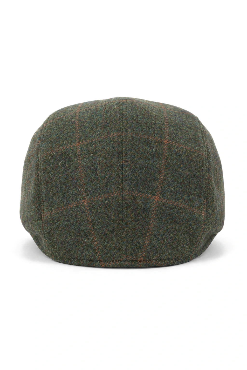 Cavani Kempson Flat Cap - meeste tviidvillast ruuduline vanaisa müts vintage stiilis - oliivroheline/tumesinine