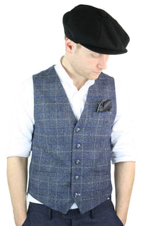 Cavani Miles - meeste sinine tviidruuduline vest