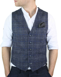 Cavani Miles - meeste sinine tviidruuduline vest