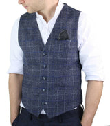 Cavani Miles - meeste sinine tviidruuduline vest