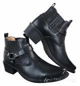 CLASSIQUE MBO 3136 meeste helepruunid mustad poolsaapad nahast kauboi läänepoolsed ratsapandlaga saapad