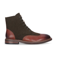 Clifford - meeste khaki-pruunid brogue-nahast poolsaapad