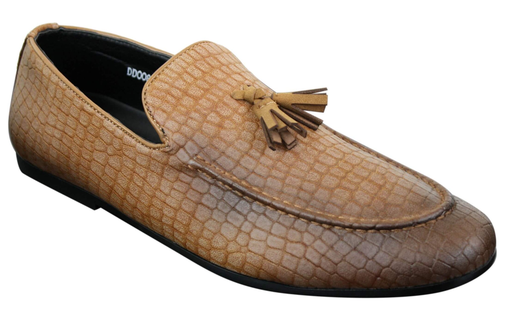 Elong DD0085 - meeste mao-krokodillinahast PU-st mokassiinid, tutiga mugavad vintage stiilis autokingad
