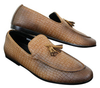 Elong DD0085 - meeste mao-krokodillinahast PU-st mokassiinid, tutiga mugavad vintage stiilis autokingad