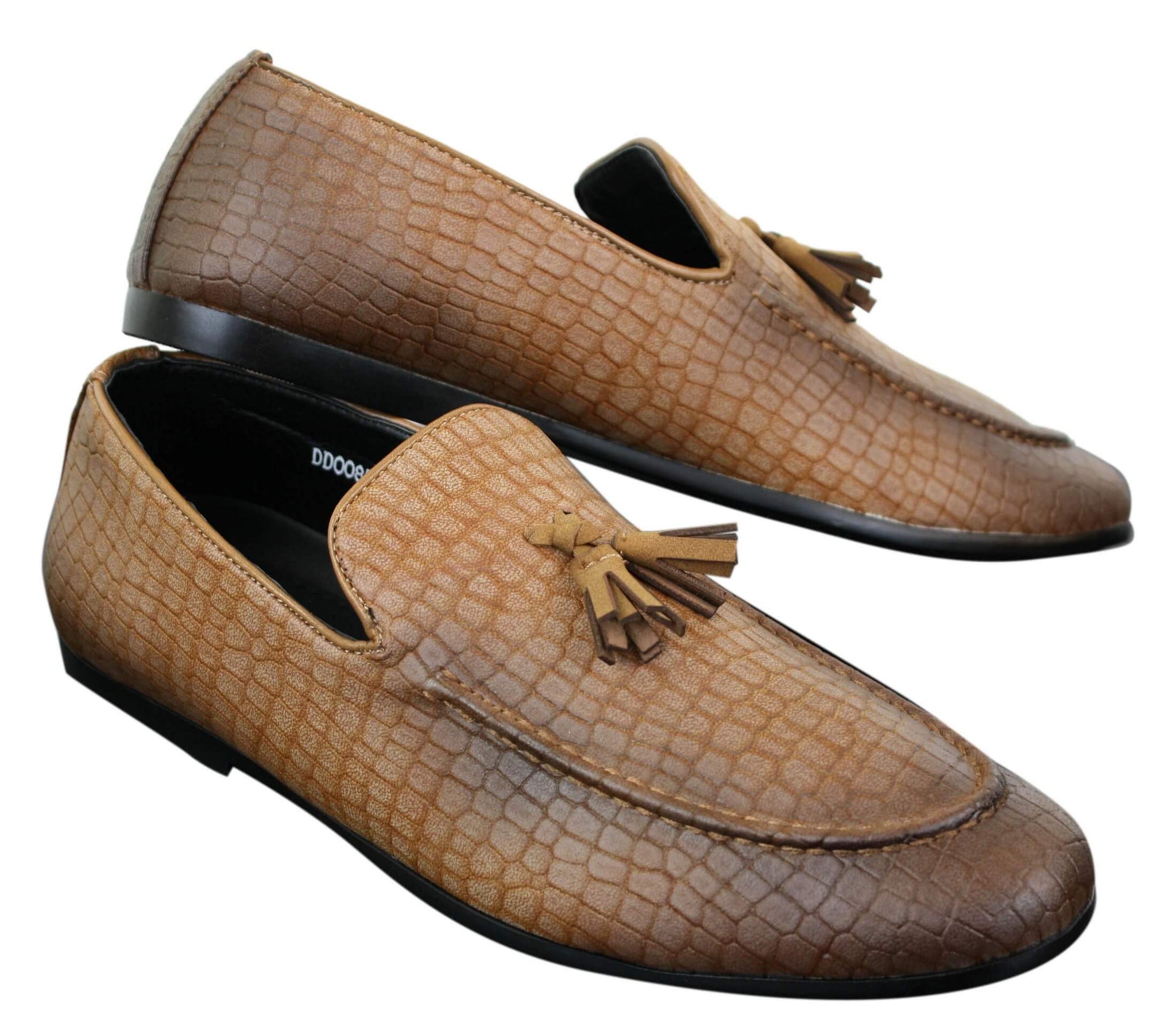 Elong DD0085 - meeste mao-krokodillinahast PU-st mokassiinid, tutiga mugavad vintage stiilis autokingad