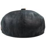 Meeste 8-paneeliga Razor Baker Boy müts PU nahast pimendajatega Newsboy lame nokkmüts must
