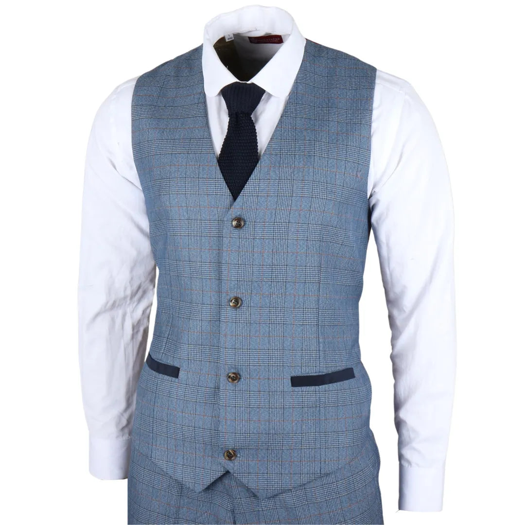Earl - meeste sinine ruuduline vest