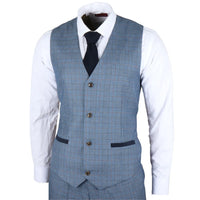 Earl - meeste sinine ruuduline vest