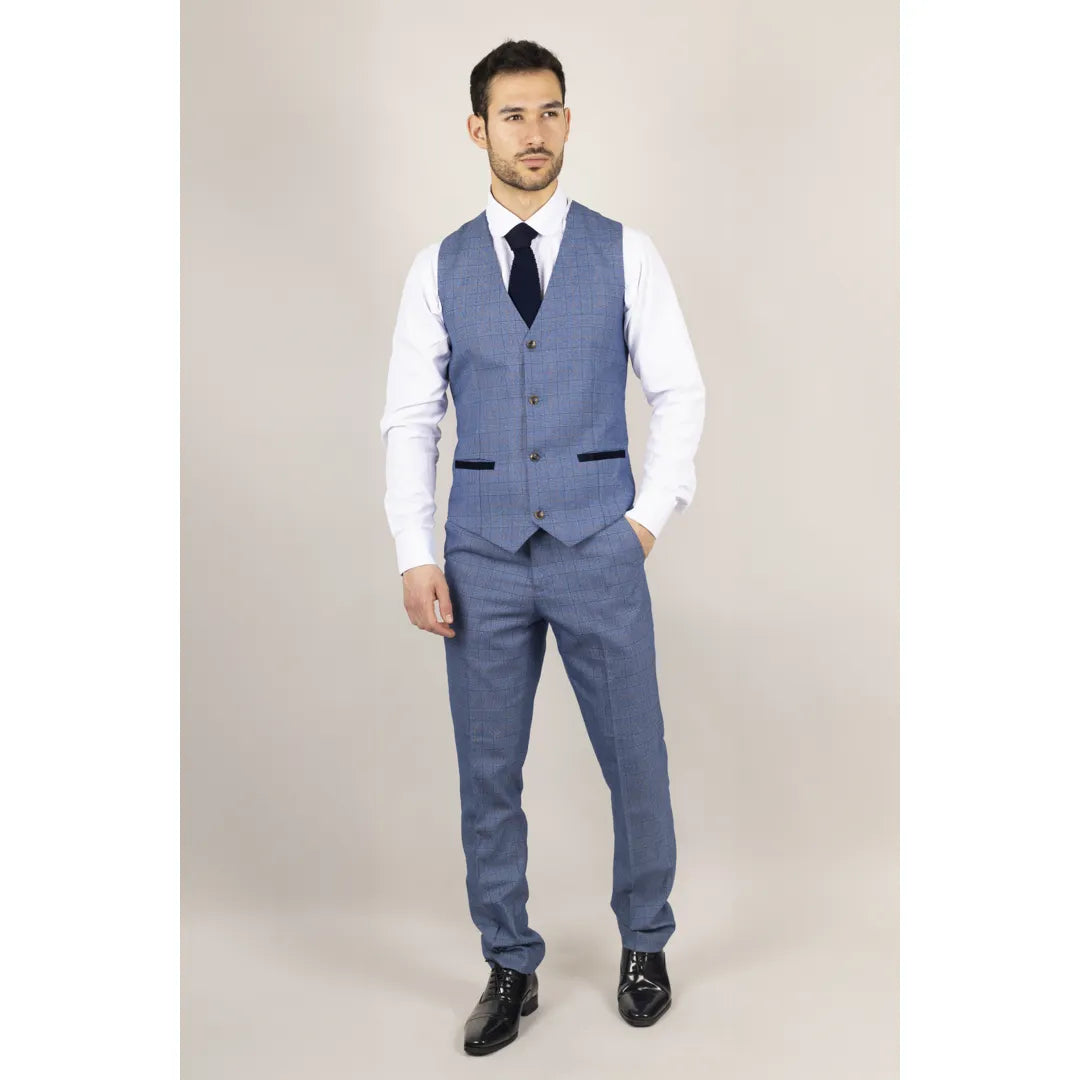 Earl - meeste sinine ruuduline vest