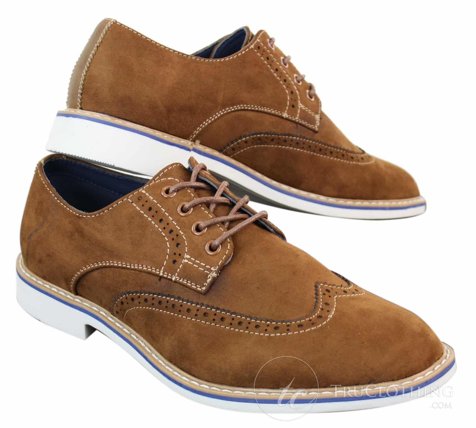 Elong EL0635 - meeste nutikad vabaaja seemisnahast nubuknahast brogue-kingad