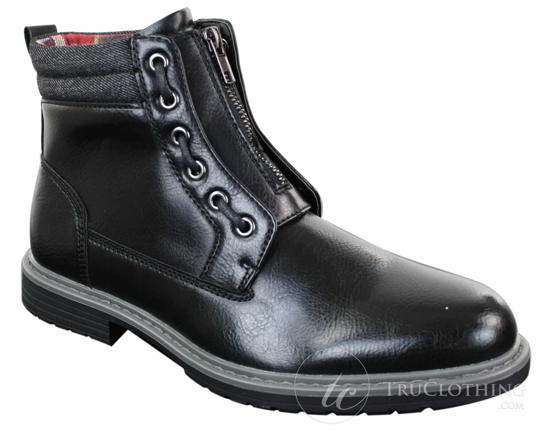 Elong EL0653 - meeste lukuga ja paeltega vabaaja punkroki gooti emo poolsaapad, pruunid ja mustad nahast