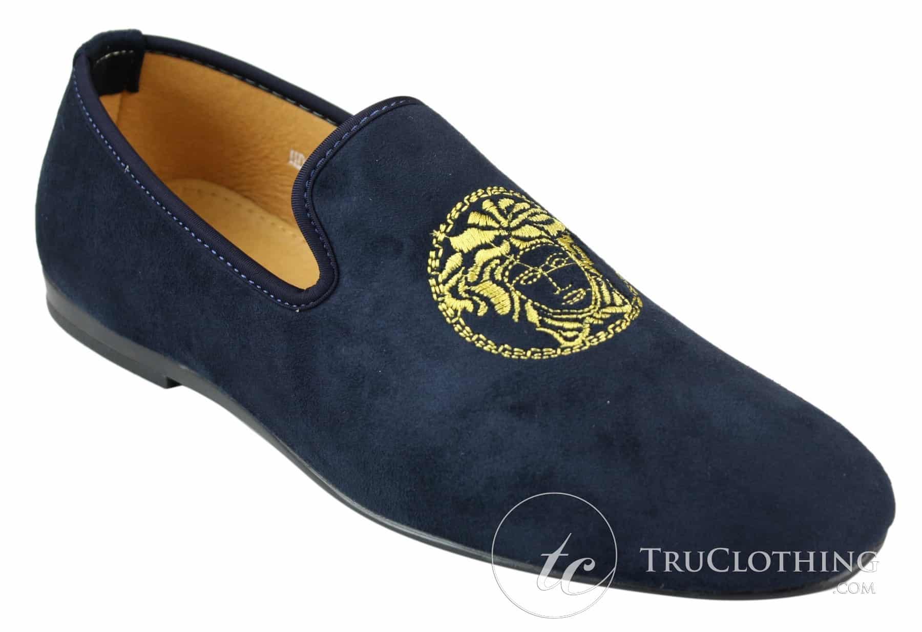 Fiorello HD0112-04 - meeste mustad ikoonilised Medusa sussid, mokasiinid, PU seemisnahast Itaalia autokingad