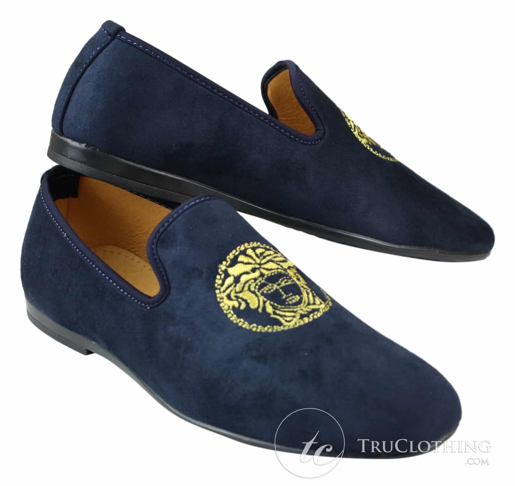 Fiorello HD0112-04 - meeste mustad ikoonilised Medusa sussid, mokasiinid, PU seemisnahast Itaalia autokingad