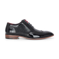 Flynn - meeste mustad lakknahast brogue-kingad