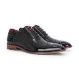 Flynn - meeste mustad lakknahast brogue-kingad