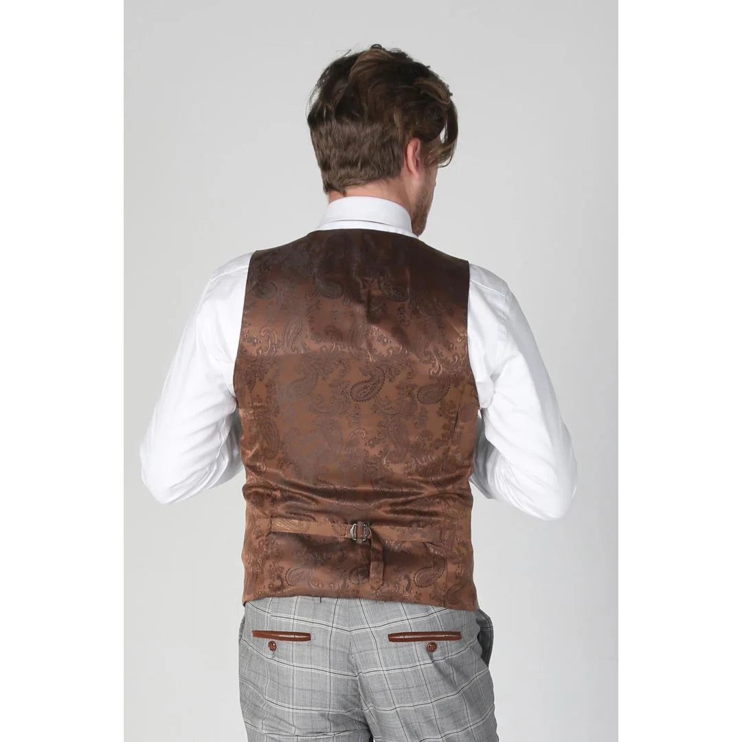 Francis - meeste hall ruuduline vest