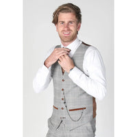 Francis - meeste hall ruuduline vest