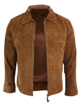 Infinity G500 seemisnahast meeste klassikaline lukuga kaamelikarvaline lahtikäiv kraega jope, vintage retro