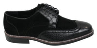 Meeste mustad pruunid seemisnahast ja maonahast brogue-kingad Gatsby Vintage