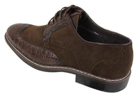 Meeste mustad pruunid seemisnahast ja maonahast brogue-kingad Gatsby Vintage