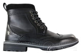Galax GLX3521 meeste pruunid mustad brogue-saapad, nahast, seemisnahast ja paeltega, kauboi stiilis, nutikad ja vabaajasaapad
